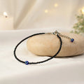 Black Tourmaline Evil Eye Anklet