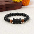 Rudraksha Karungali Malai Damru Bracelet