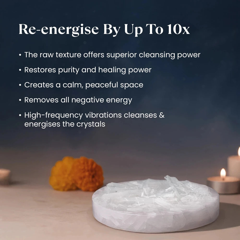 Raw Moroccan Selenite Plate