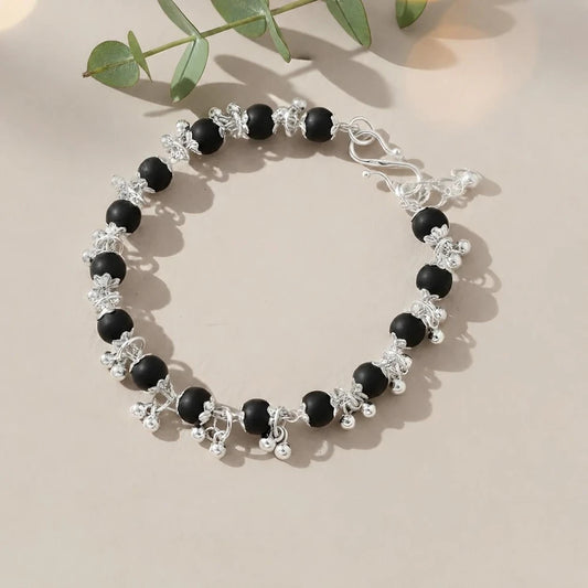 karungali Ghunghroo Bracelet - Silver Plated