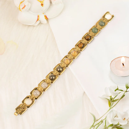 Metal Dhan Yog Bracelet with Free Raw Selenite Plate