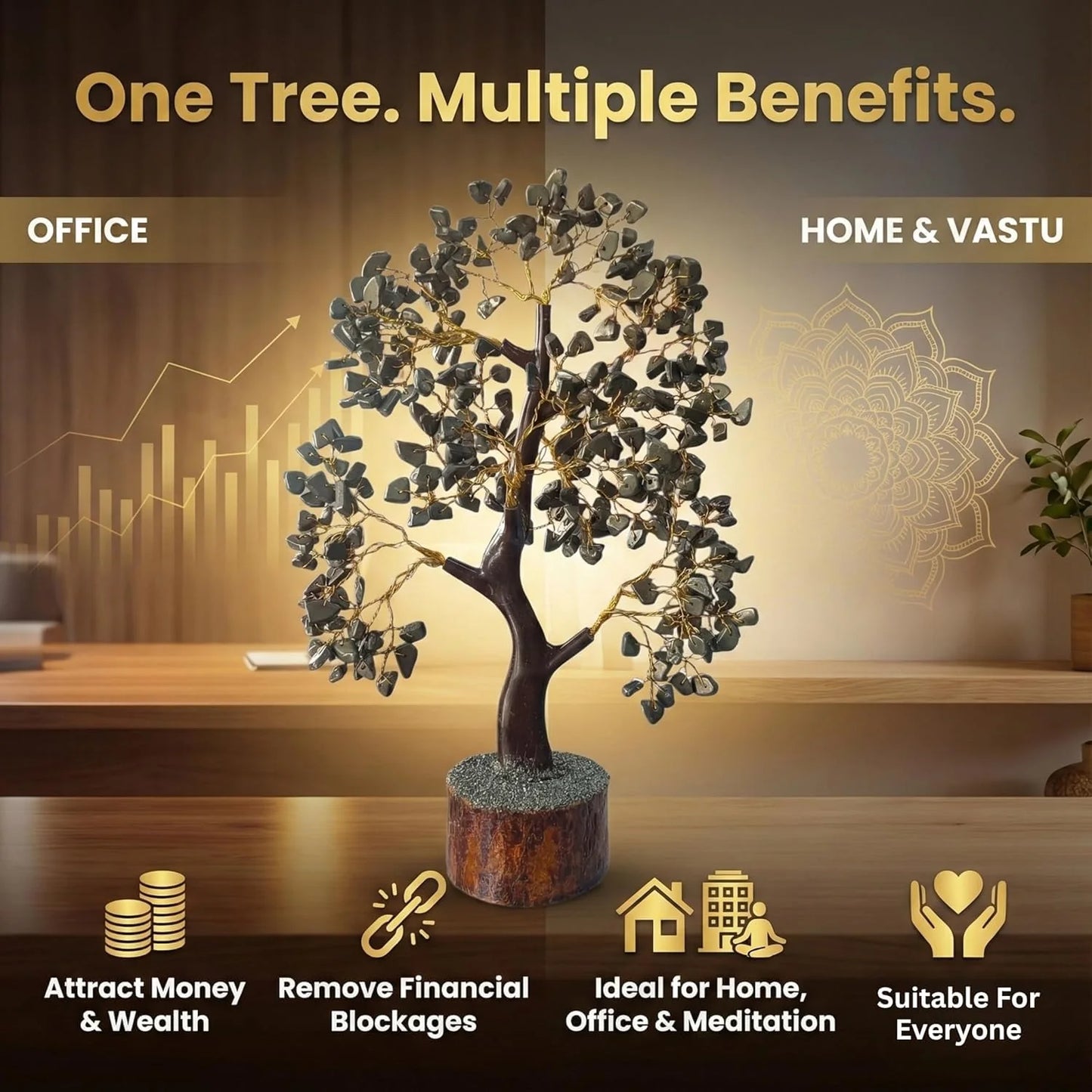 Pyrite Crystal Tree for Money