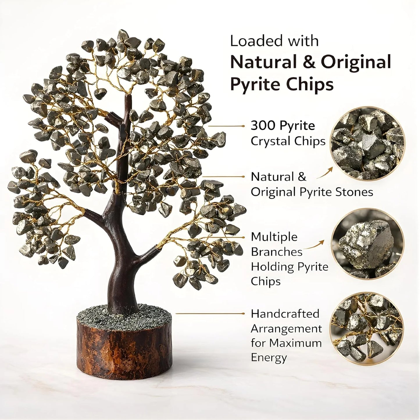 Pyrite Crystal Tree for Money