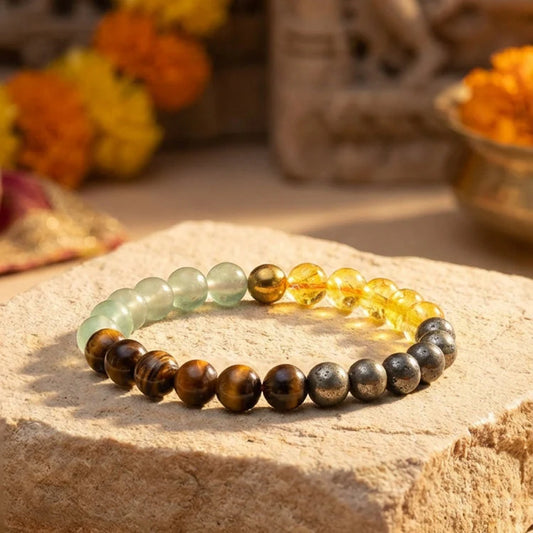 Money Magnet Bracelet with Free Raw Selenite Plate