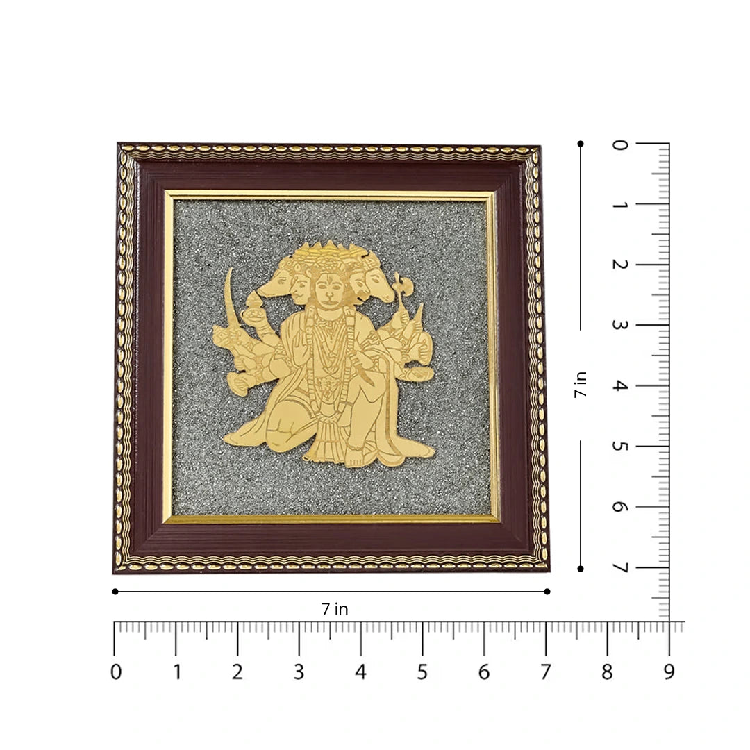 Panchamukhi Hanuman Pyrite Frame