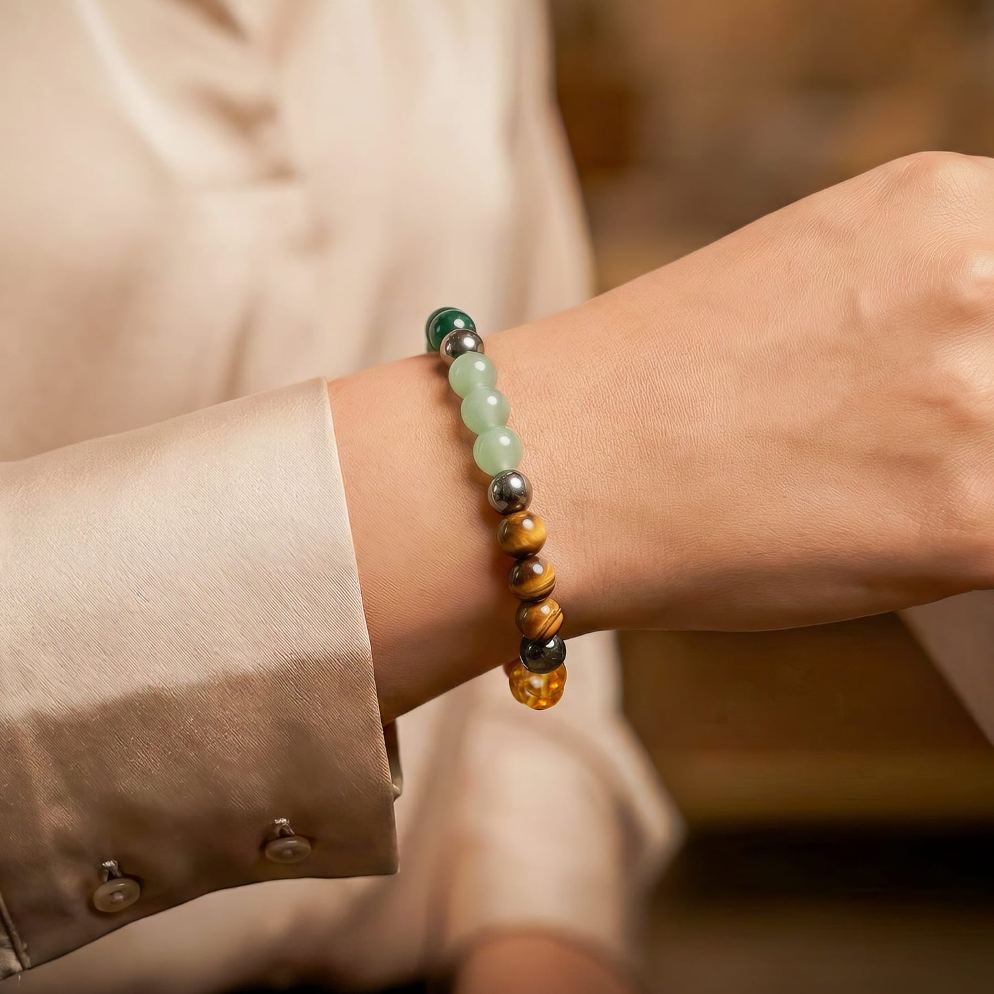 Dhan Yog Bracelet with Free Raw Selenite Plate