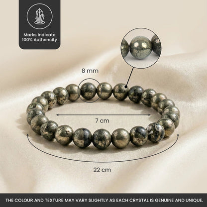 Raw Pyrite Bracelet 8mm