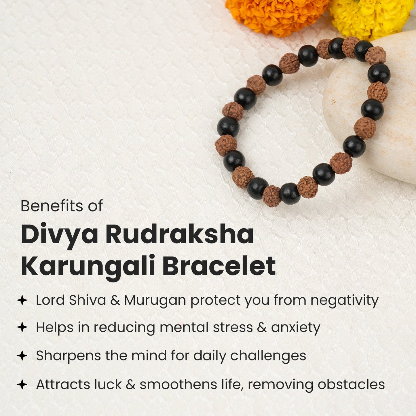 Divya Rudraksha Karungali Bracelet