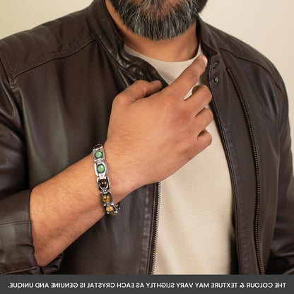 Metal Dhan Yog Bracelet with Free Raw Selenite Plate