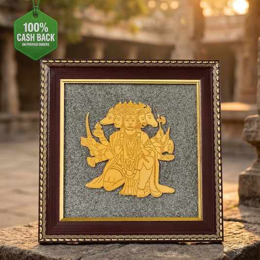 Panchamukhi Hanuman Pyrite Frame