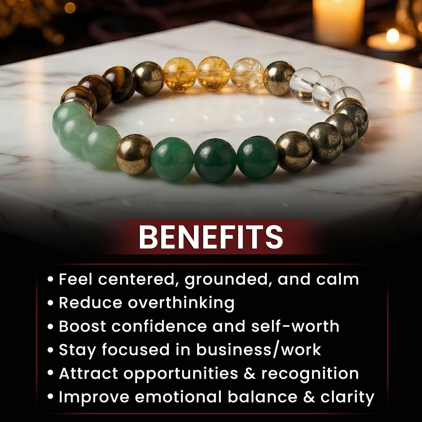 Dhan Yog Bracelet with Free Raw Selenite Plate