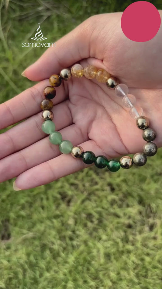 Dhan Yog Bracelet with Free Raw Selenite Plate